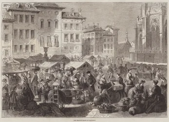 Der Marktplatz in Bayonne